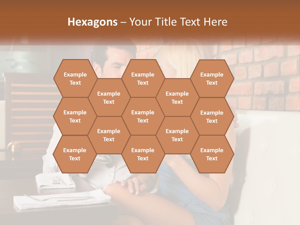 A Man And Woman Sitting At A Table Drinking Wine PowerPoint Template