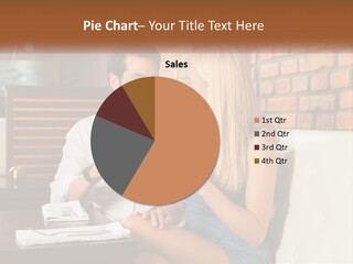 A Man And Woman Sitting At A Table Drinking Wine PowerPoint Template