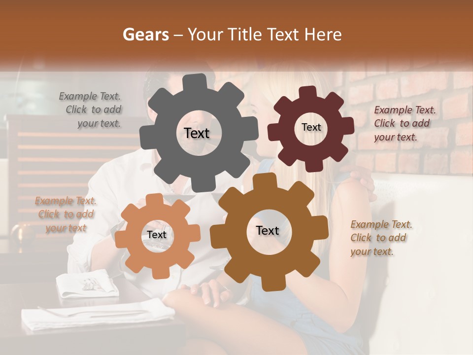 A Man And Woman Sitting At A Table Drinking Wine PowerPoint Template