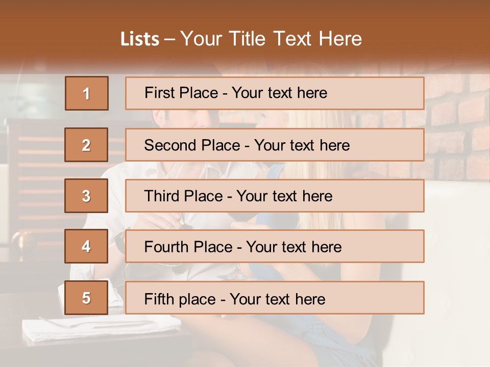 A Man And Woman Sitting At A Table Drinking Wine PowerPoint Template