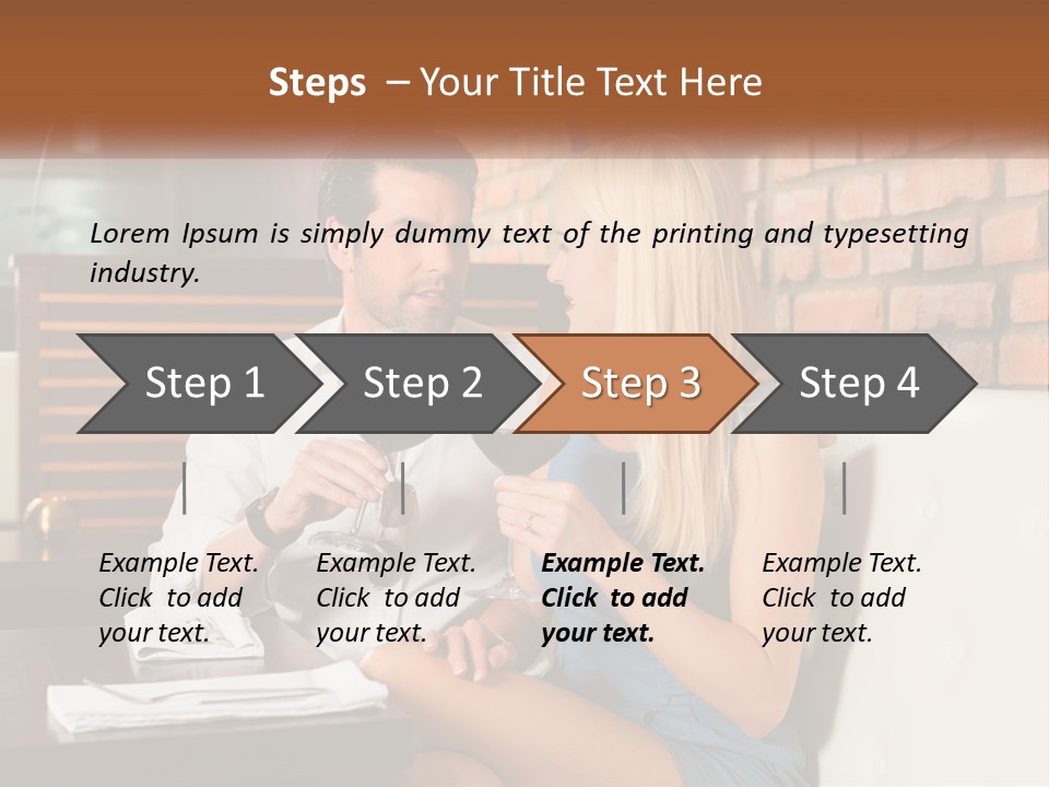 A Man And Woman Sitting At A Table Drinking Wine PowerPoint Template