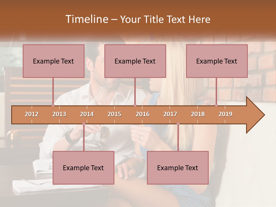 A Man And Woman Sitting At A Table Drinking Wine PowerPoint Template