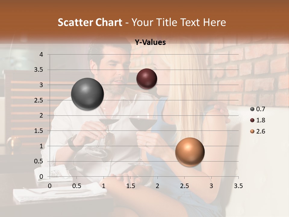 A Man And Woman Sitting At A Table Drinking Wine PowerPoint Template