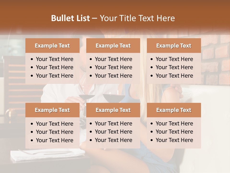 A Man And Woman Sitting At A Table Drinking Wine PowerPoint Template