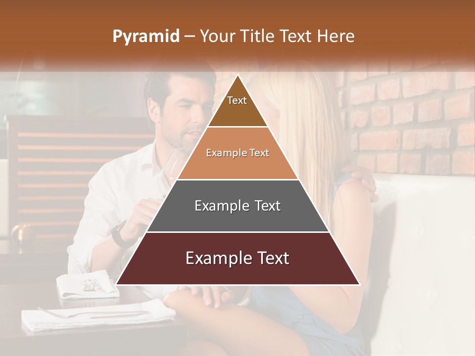 A Man And Woman Sitting At A Table Drinking Wine PowerPoint Template