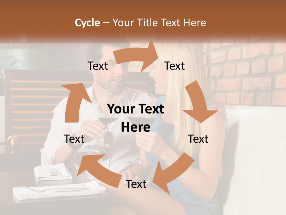 A Man And Woman Sitting At A Table Drinking Wine PowerPoint Template