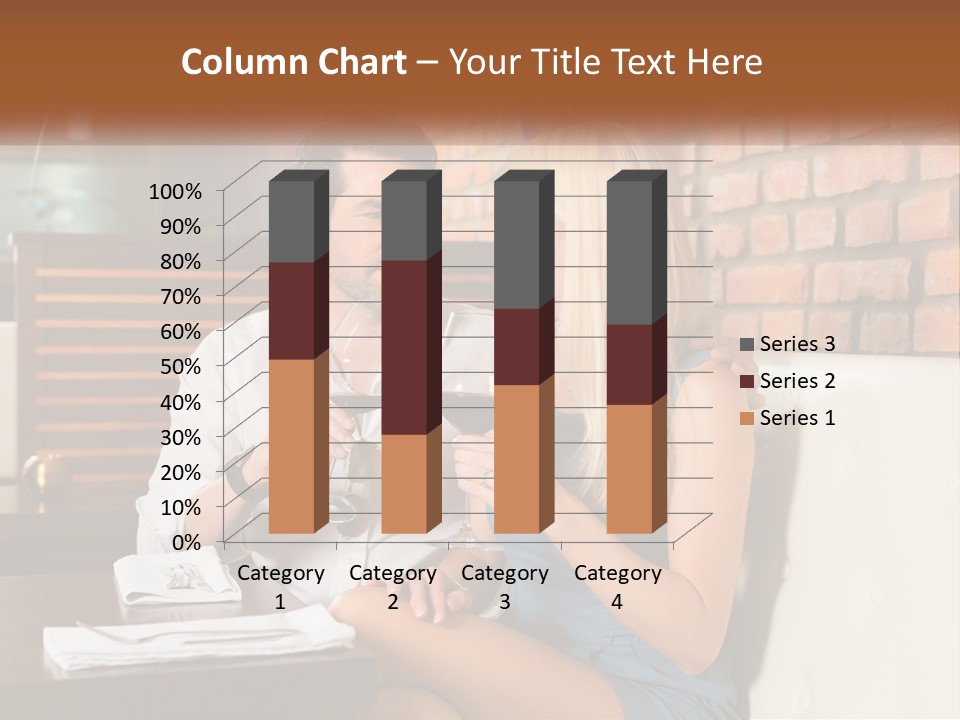 A Man And Woman Sitting At A Table Drinking Wine PowerPoint Template
