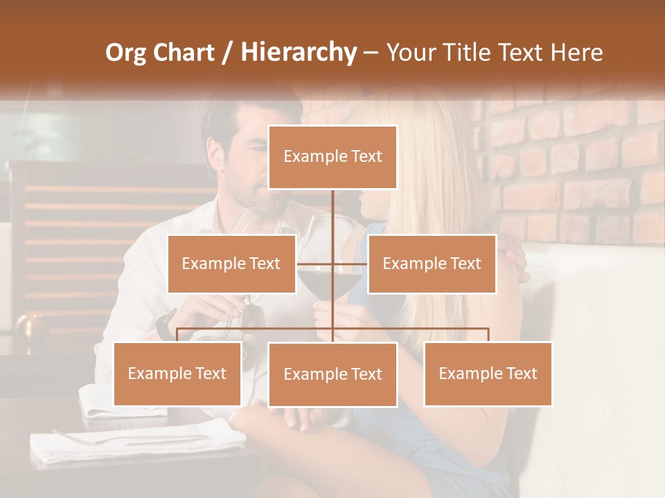 A Man And Woman Sitting At A Table Drinking Wine PowerPoint Template