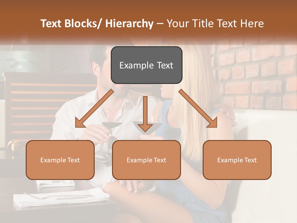 A Man And Woman Sitting At A Table Drinking Wine PowerPoint Template