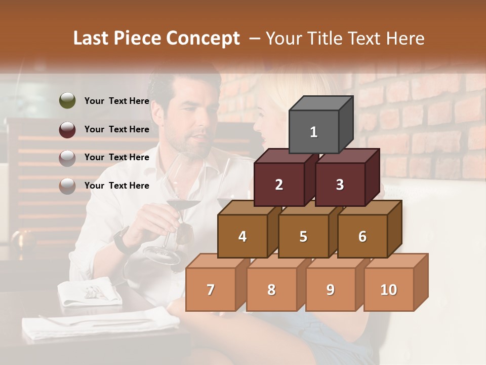 A Man And Woman Sitting At A Table Drinking Wine PowerPoint Template