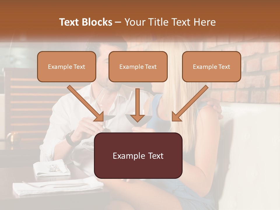 A Man And Woman Sitting At A Table Drinking Wine PowerPoint Template