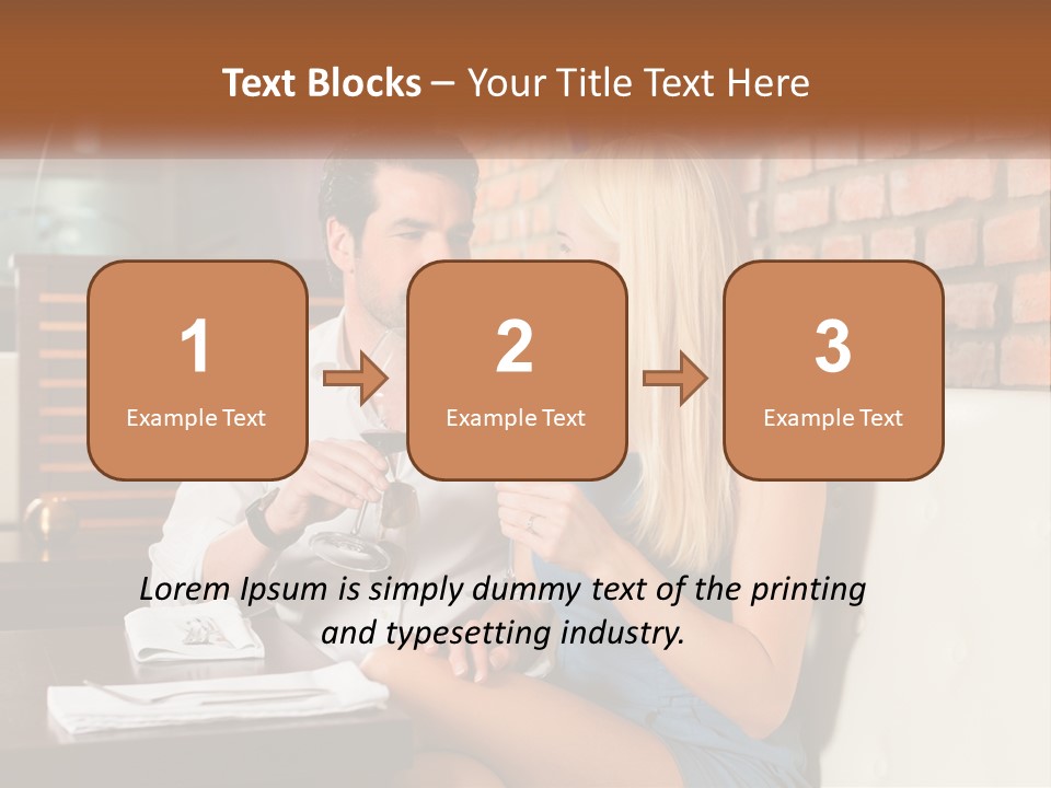 A Man And Woman Sitting At A Table Drinking Wine PowerPoint Template