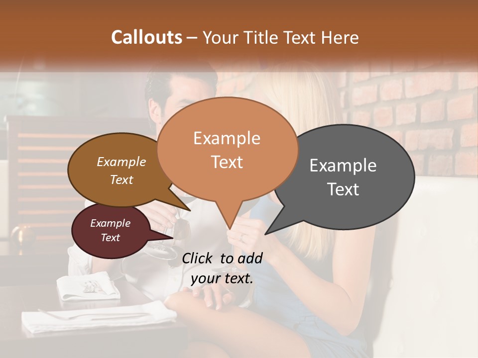 A Man And Woman Sitting At A Table Drinking Wine PowerPoint Template