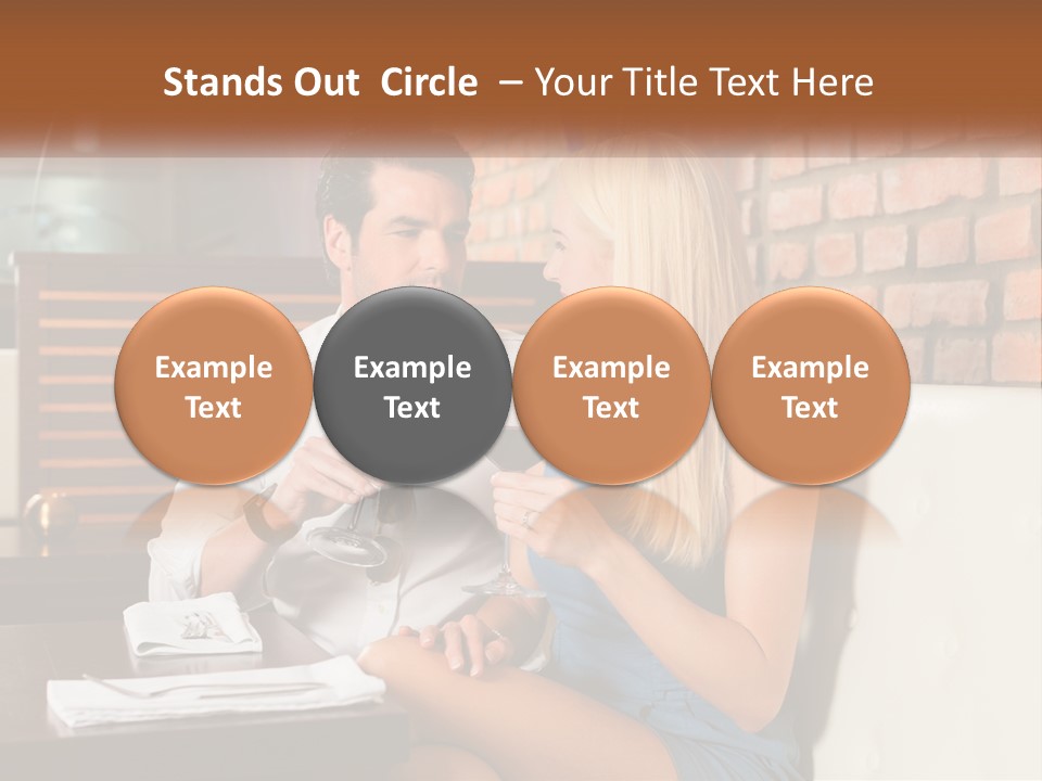 A Man And Woman Sitting At A Table Drinking Wine PowerPoint Template