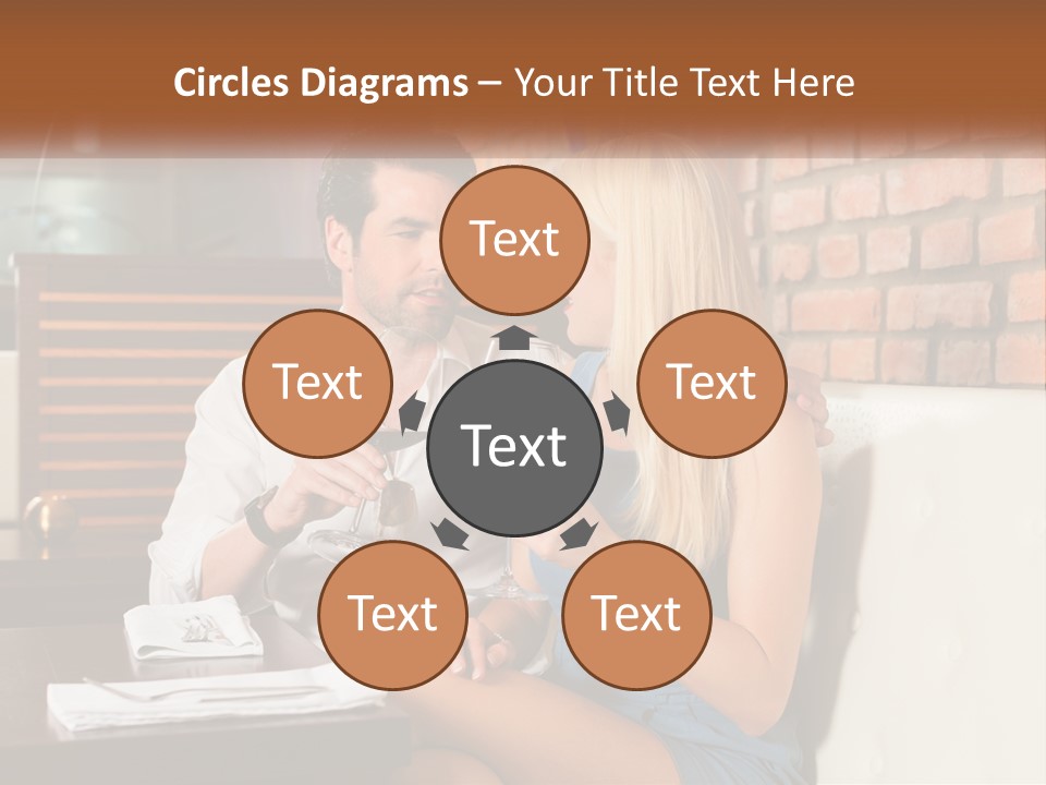 A Man And Woman Sitting At A Table Drinking Wine PowerPoint Template