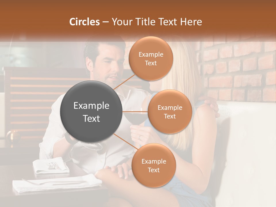 A Man And Woman Sitting At A Table Drinking Wine PowerPoint Template