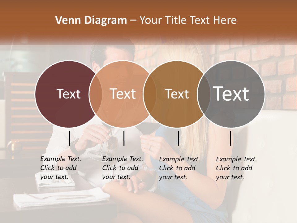 A Man And Woman Sitting At A Table Drinking Wine PowerPoint Template