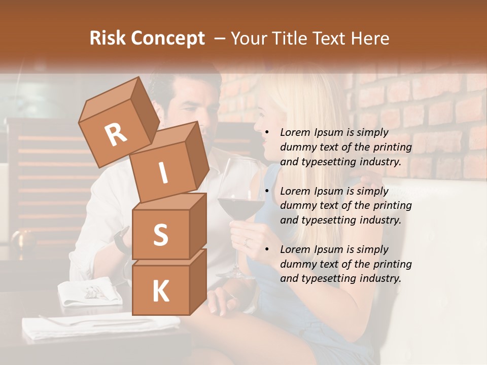 A Man And Woman Sitting At A Table Drinking Wine PowerPoint Template