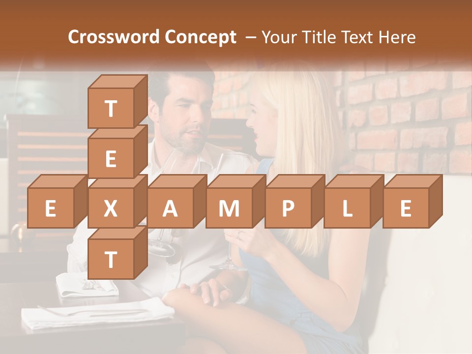 A Man And Woman Sitting At A Table Drinking Wine PowerPoint Template