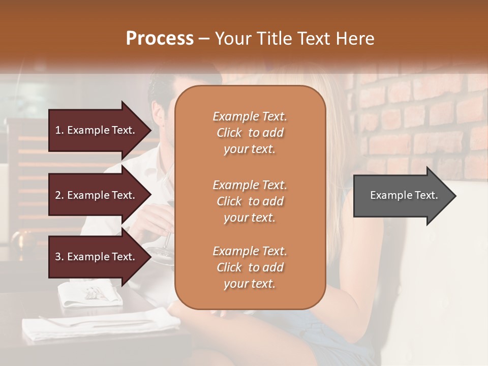 A Man And Woman Sitting At A Table Drinking Wine PowerPoint Template