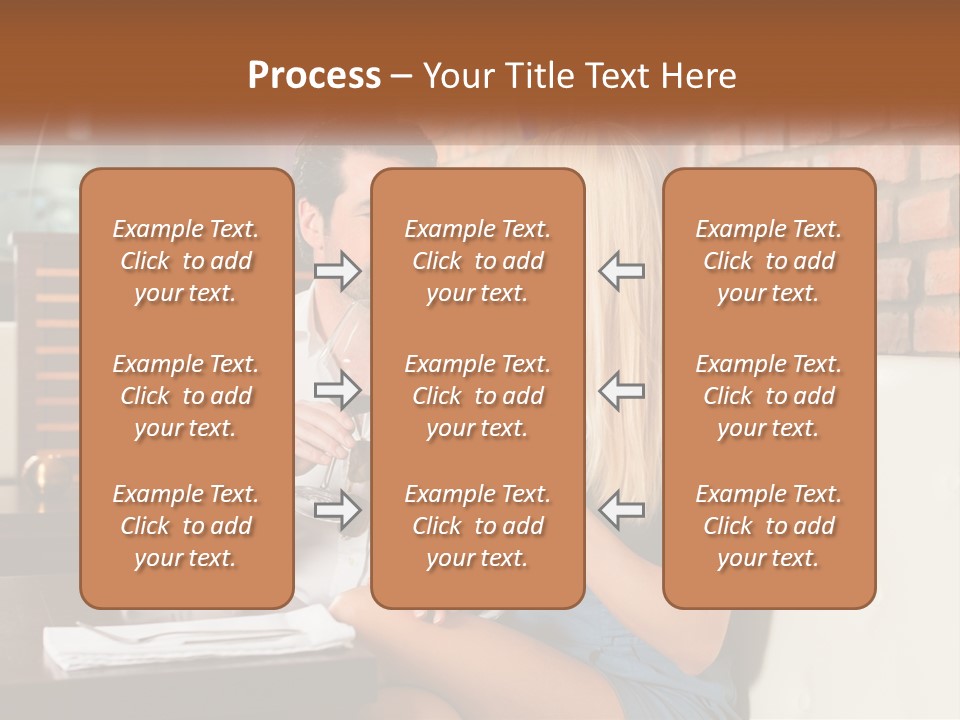 A Man And Woman Sitting At A Table Drinking Wine PowerPoint Template