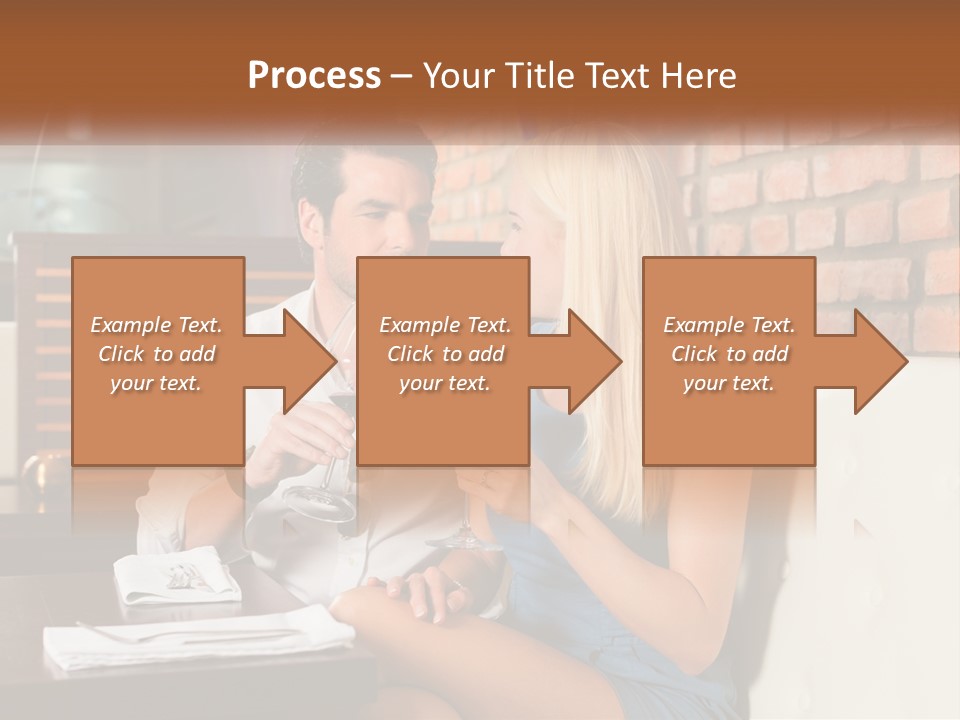 A Man And Woman Sitting At A Table Drinking Wine PowerPoint Template