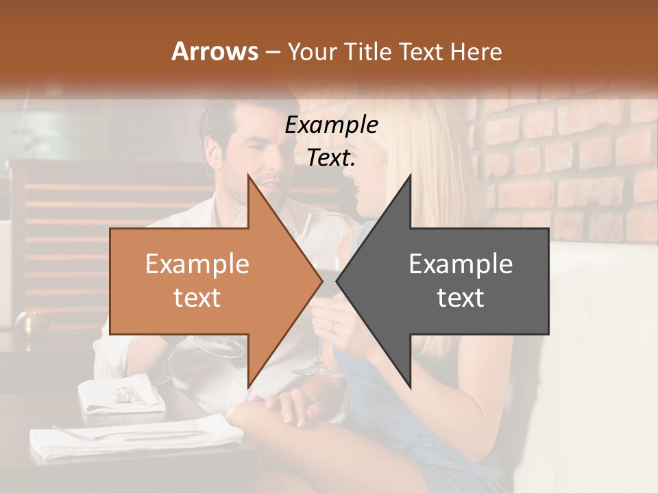 A Man And Woman Sitting At A Table Drinking Wine PowerPoint Template