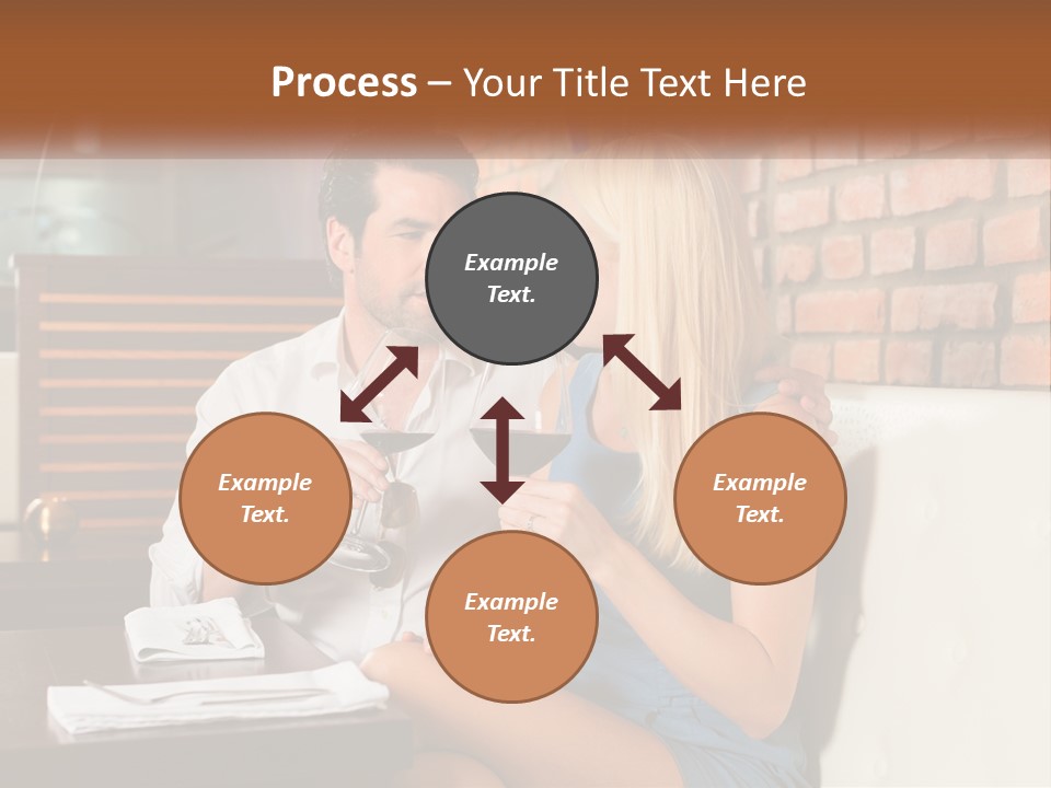 A Man And Woman Sitting At A Table Drinking Wine PowerPoint Template