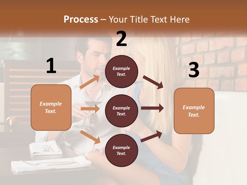 A Man And Woman Sitting At A Table Drinking Wine PowerPoint Template