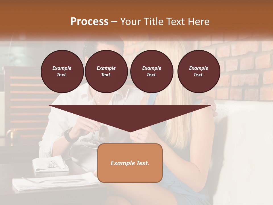 A Man And Woman Sitting At A Table Drinking Wine PowerPoint Template