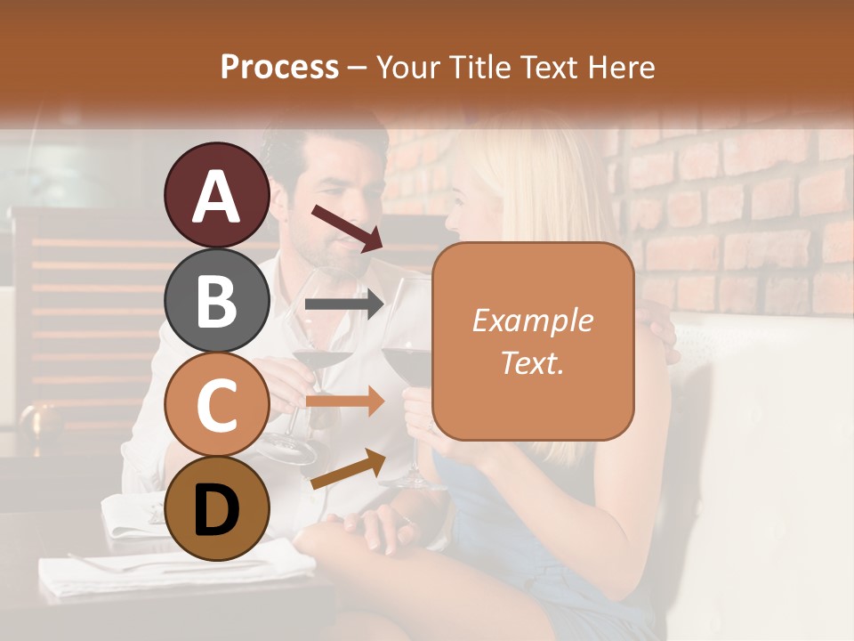 A Man And Woman Sitting At A Table Drinking Wine PowerPoint Template