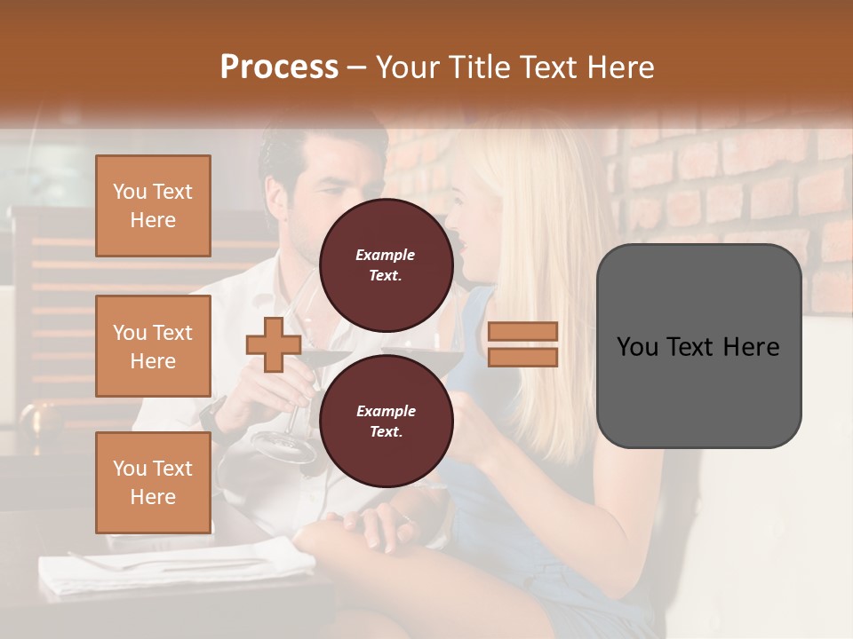 A Man And Woman Sitting At A Table Drinking Wine PowerPoint Template