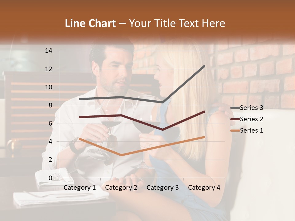 A Man And Woman Sitting At A Table Drinking Wine PowerPoint Template