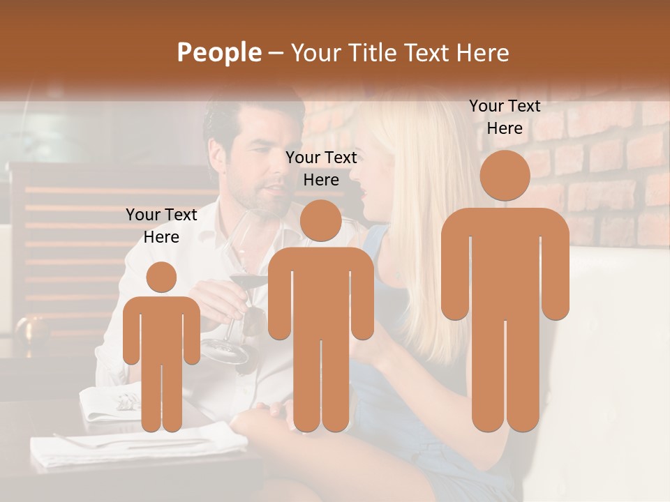 A Man And Woman Sitting At A Table Drinking Wine PowerPoint Template