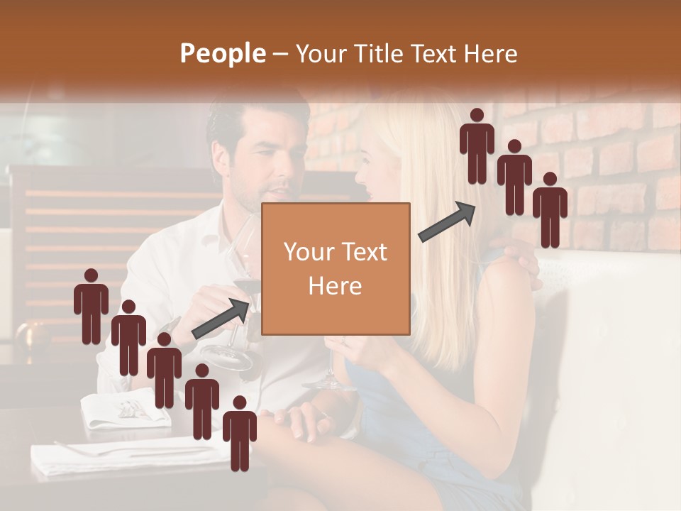 A Man And Woman Sitting At A Table Drinking Wine PowerPoint Template