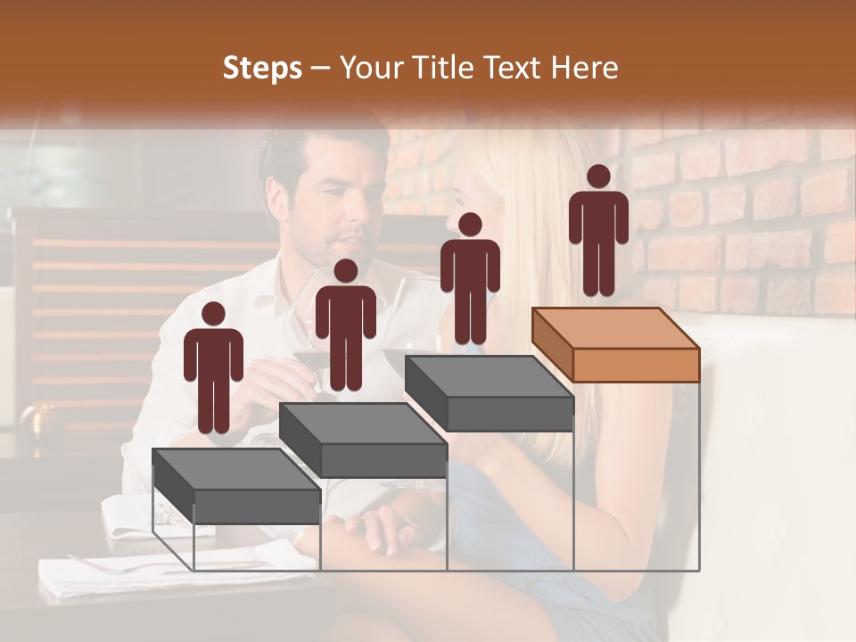 A Man And Woman Sitting At A Table Drinking Wine PowerPoint Template