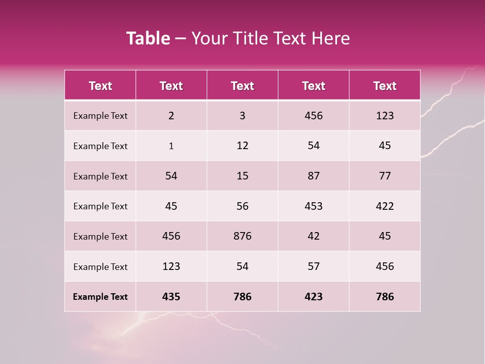 A Purple And Black Background With Lightning PowerPoint Template