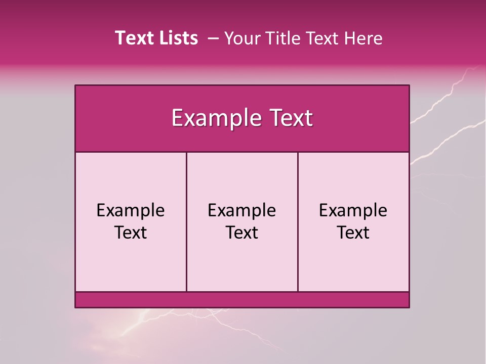 A Purple And Black Background With Lightning PowerPoint Template