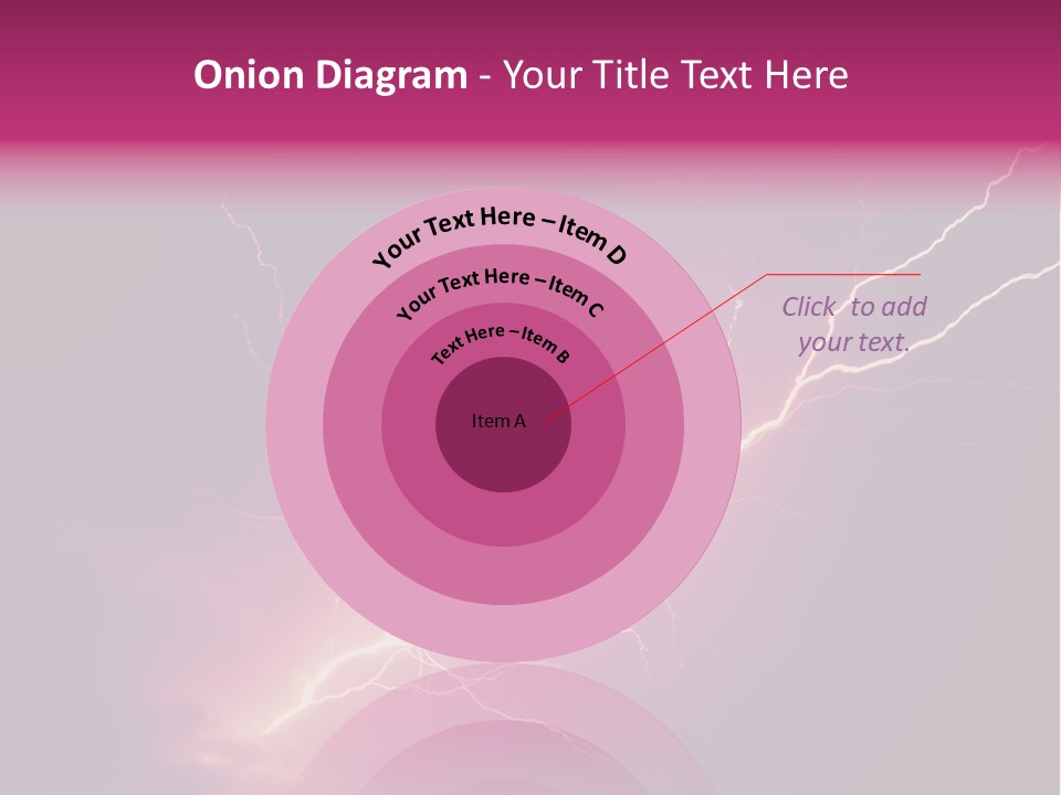 A Purple And Black Background With Lightning PowerPoint Template