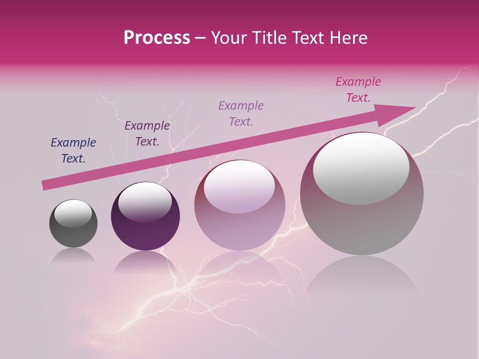 A Purple And Black Background With Lightning PowerPoint Template