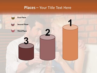A Man And A Woman Drinking Wine Together PowerPoint Template
