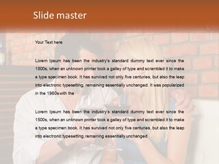 A Man And A Woman Drinking Wine Together PowerPoint Template