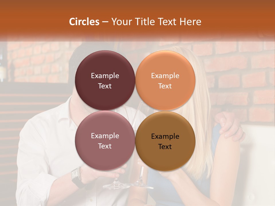 A Man And A Woman Drinking Wine Together PowerPoint Template
