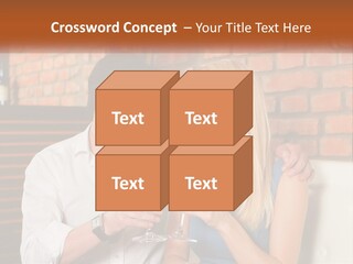 A Man And A Woman Drinking Wine Together PowerPoint Template