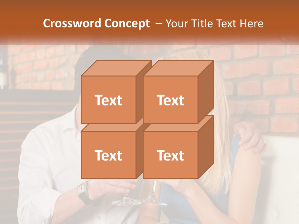 A Man And A Woman Drinking Wine Together PowerPoint Template