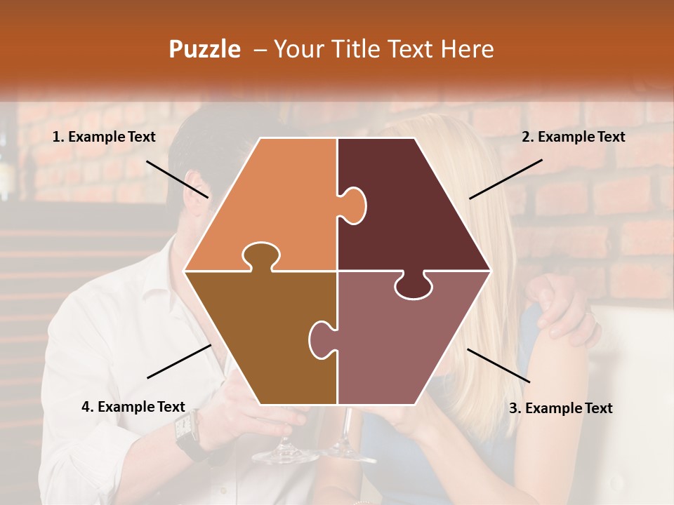 A Man And A Woman Drinking Wine Together PowerPoint Template