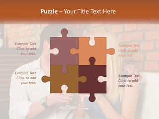 A Man And A Woman Drinking Wine Together PowerPoint Template