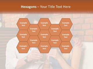 A Man And A Woman Drinking Wine Together PowerPoint Template