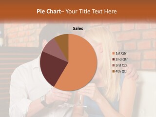 A Man And A Woman Drinking Wine Together PowerPoint Template