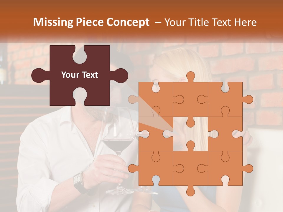 A Man And A Woman Drinking Wine Together PowerPoint Template